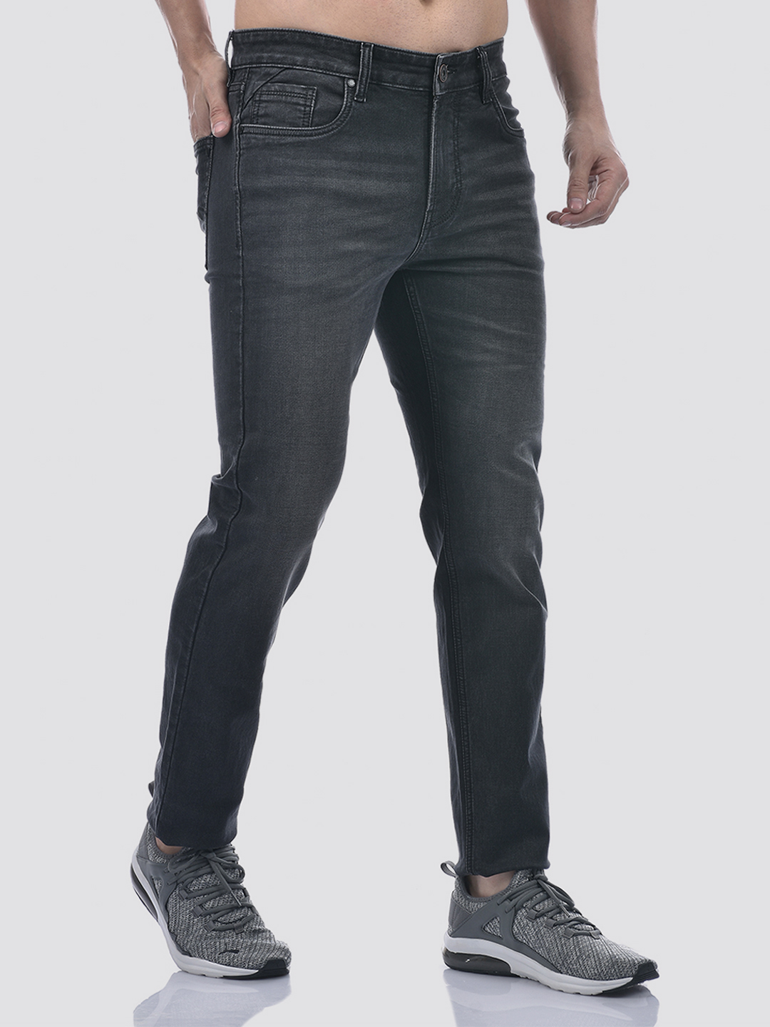 Numero Uno Men Faded Black Jeans
